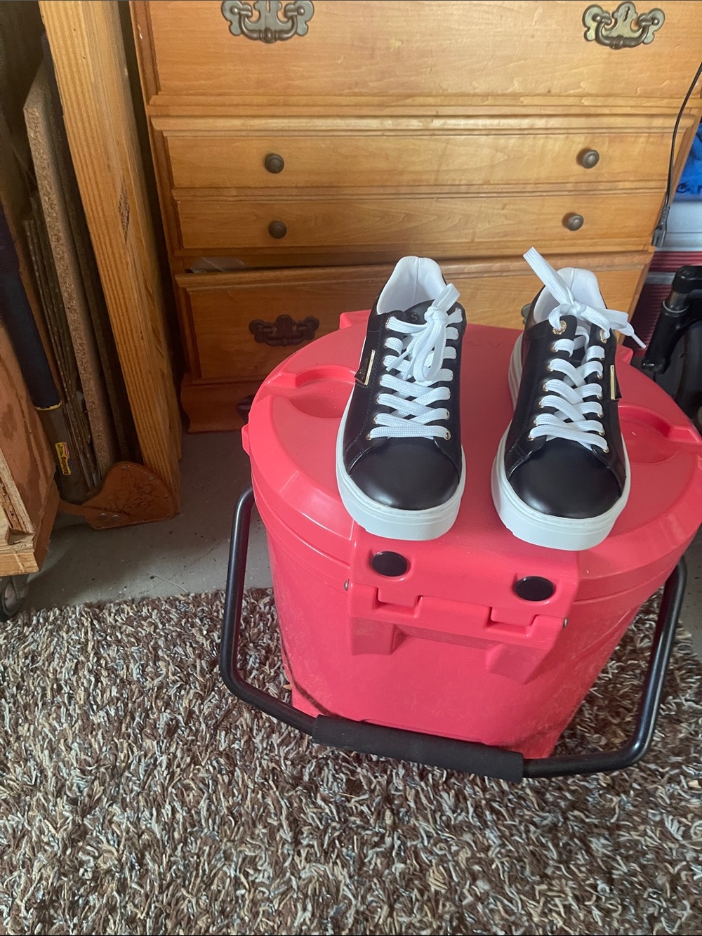 Guess Black and White Platform Sneakers